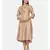 mayank modi  Brass gold, cotton silk high low cowl dress.