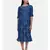 mayank modi Sapphire Blue,Linen Satin panel cut dress
