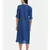 mayank modi Sapphire Blue,Linen Satin panel cut dress