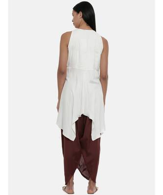 mayank modi Off White,Moss Crepe,alter neck top 4