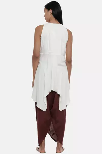 mayank modi Off White,Moss Crepe,alter neck top