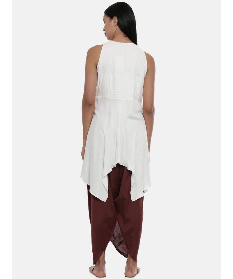 mayank modi Off White,Moss Crepe,alter neck top