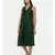 mayank modi Bottle Green,silk slub razer back  dress