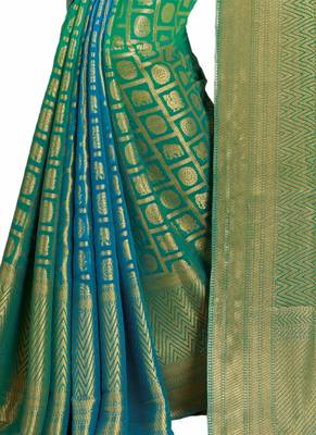 Multicolor printed georgette saree  3