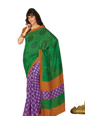 Multicolor printed georgette saree  1