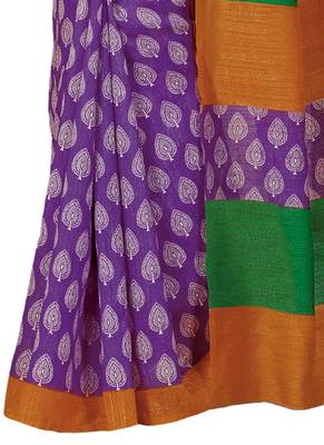 Multicolor printed georgette saree  3