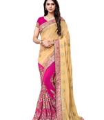 Multicolor embroidered georgette saree 