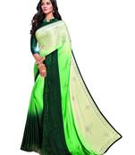 Multicolor embroidered satin saree 