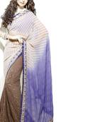 Multicolor printed georgette saree