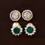 Emerald and AAA CZ Embellished American Diamond Studs 216ED313