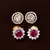 Ruby and AAA CZ Embellished American Diamond Studs 216ED314