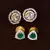Emerald and AAA CZ Embellished American Diamond Studs 216ED316