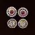 Ruby and AAA CZ Embellished American Diamond Studs 216ED319