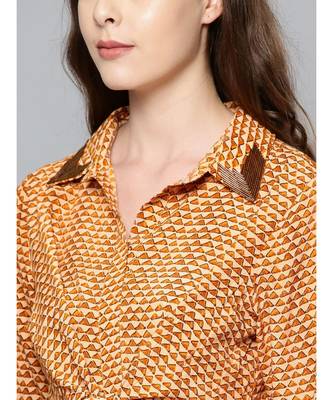 Label Ritu Kumar Beige 3/4 Sleeves Short Top 3