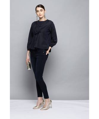 Label Ritu Kumar Grey 3/4 Sleeves Short Top With Camisole 1