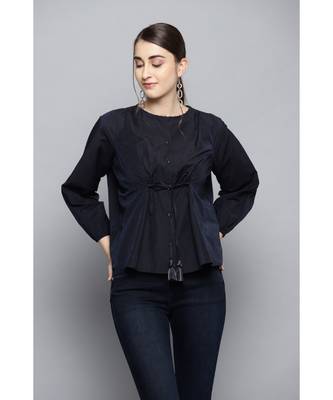 Label Ritu Kumar Grey 3/4 Sleeves Short Top With Camisole 2