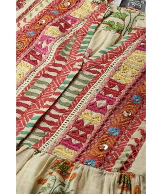 Label Ritu Kumar Beige Printed Long Tunic 6