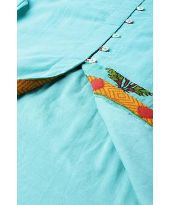 Label Ritu Kumar Green 3/4 Sleeves Printed Top 6