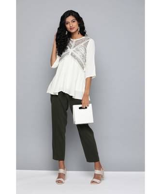 Label Ritu Kumar Off White Top With Camisole 1