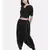 mayank modi Black Embroidered Cotton Dhoti Pants