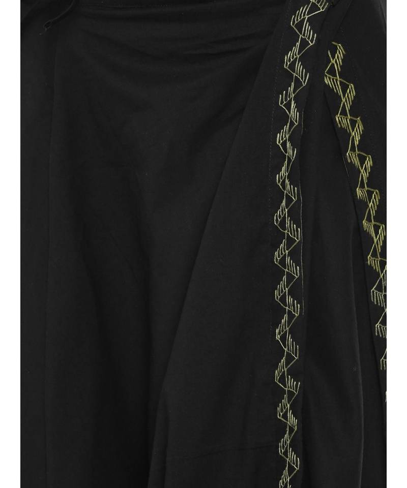 mayank modi Black Embroidered Cotton Dhoti Pants