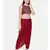 mayank modi Red crushed silk pleated dhoti pants
