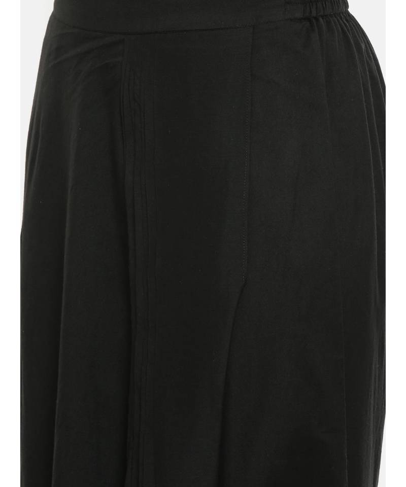 mayank modi Black Cotton silk, Dhoti pant