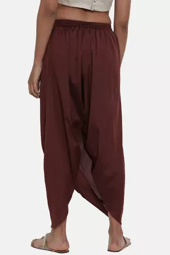 mayank modi Brown Cotton silk Dhoti pant