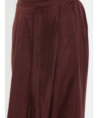 mayank modi Brown Cotton silk Dhoti pant 5