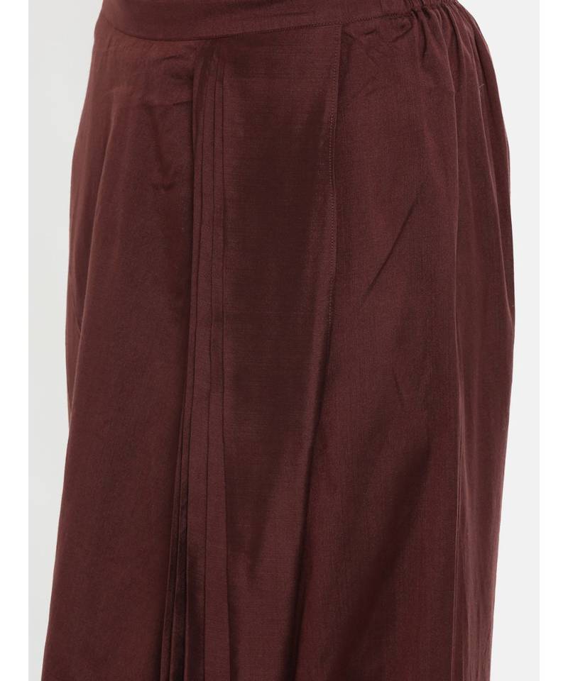 mayank modi Brown Cotton silk Dhoti pant