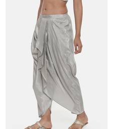 mayank modi Silver Grey,Silk, Dhoti pant