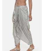 mayank modi Silver Grey,Silk, Dhoti pant