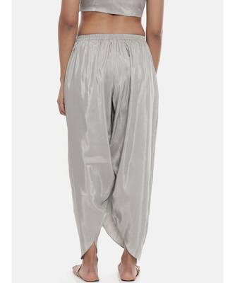mayank modi Silver Grey,Silk, Dhoti pant 2