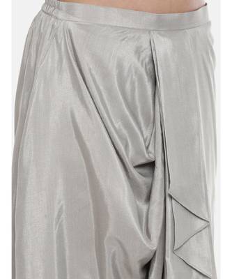 mayank modi Silver Grey,Silk, Dhoti pant 4