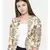 mayank modi beige Chanderi Digital Beige Printed Jacket