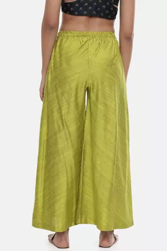 mayank modi Neon Green,cotton silk slub palazzo