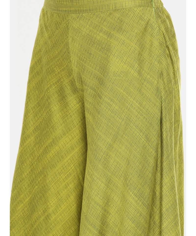 mayank modi Neon Green,cotton silk slub palazzo