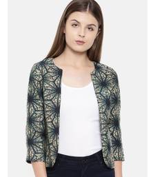 mayank modi Blue Tie and Dye Printed Jacket