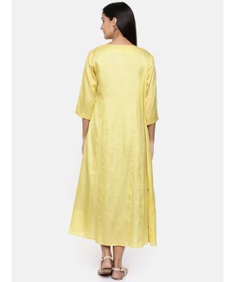 mayank modi Yellow,R T Fiona long jacket with motif embroidery. 4