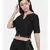 ASMI By Mayank Modi Black Embroidered Cotton Silk Blouse
