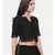 ASMI By Mayank Modi Black Embroidered Cotton Silk Blouse