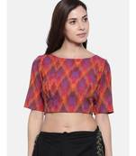 ASMI By Mayank Modi Ikat Weave Embroidered Blouse