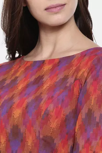 ASMI By Mayank Modi Ikat Weave Embroidered Blouse