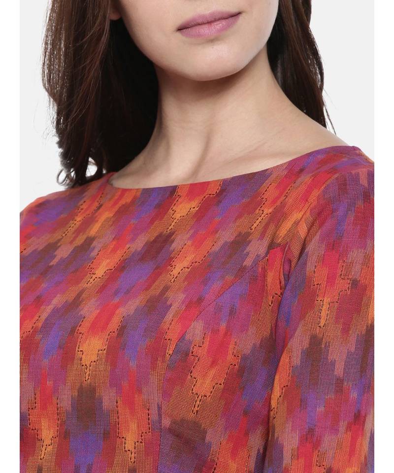 ASMI By Mayank Modi Ikat Weave Embroidered Blouse