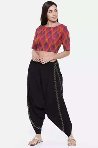 ASMI By Mayank Modi Ikat Weave Embroidered Blouse