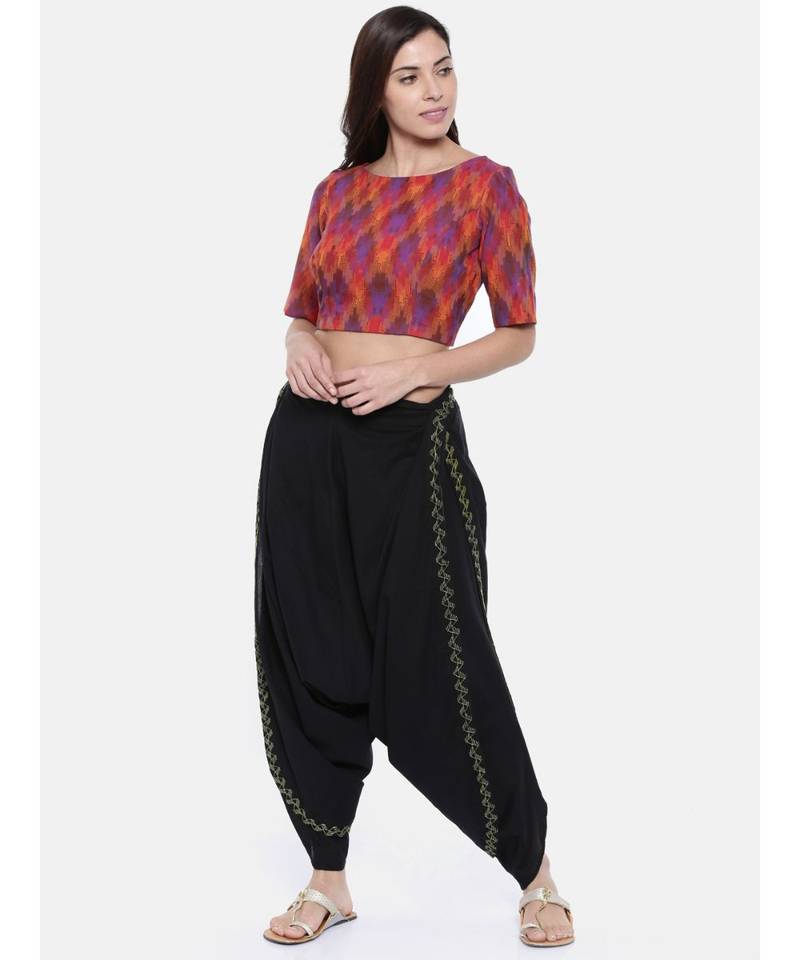 ASMI By Mayank Modi Ikat Weave Embroidered Blouse