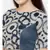 Dark blue chanderi/naina satin embroidered blouse