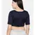 ASMI By Mayank Modi Navy blue naina satin embroidered blouse