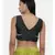 ASMI By Mayank Modi Dark green,Chanderi, sleeveless short blouse