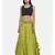 ASMI By Mayank Modi Dark green,Chanderi, sleeveless short blouse